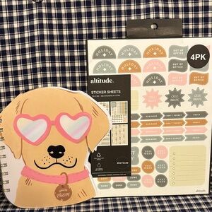 Dog Design Notebook with Sticker Sheets